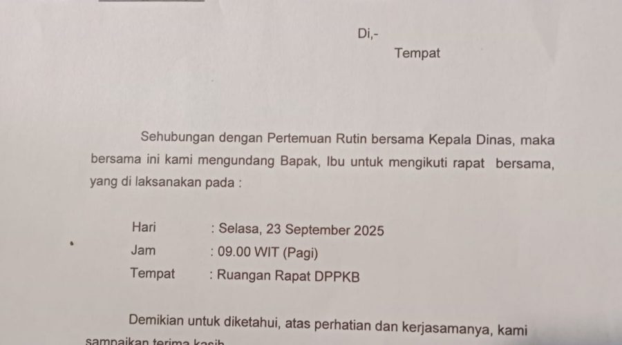 Undangan Rapat